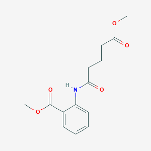 molecular formula C14H17NO5 B341197 Methyl 2-[(5-methoxy-5-oxopentanoyl)amino]benzoate 