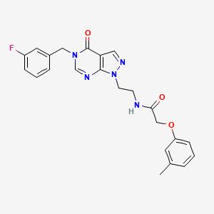 N-(2-(5-(3-fluorobenzyl)-4-oxo-4,5-dihydro-1H-pyrazolo[3,4-d]pyrimidin-1-yl)ethyl)-2-(m-tolyloxy)acetamide