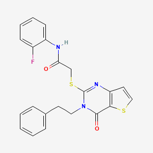 N-(2-fluorophenyl)-2-{[4-oxo-3-(2-phenylethyl)-3H,4H-thieno[3,2-d]pyrimidin-2-yl]sulfanyl}acetamide