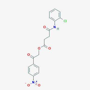 molecular formula C18H15ClN2O6 B341211 2-{4-Nitrophenyl}-2-oxoethyl 4-(2-chloroanilino)-4-oxobutanoate 
