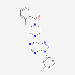 (2-fluorophenyl)(4-(3-(3-fluorophenyl)-3H-[1,2,3]triazolo[4,5-d]pyrimidin-7-yl)piperazin-1-yl)methanone
