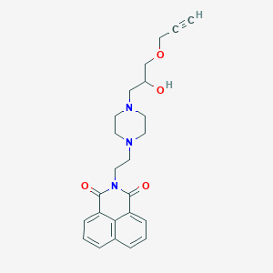 molecular formula C24H27N3O4 B3412139 2-(2-(4-(2-hydroxy-3-(prop-2-yn-1-yloxy)propyl)piperazin-1-yl)ethyl)-1H-benzo[de]isoquinoline-1,3(2H)-dione CAS No. 923680-78-8