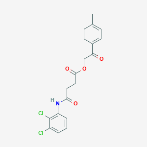molecular formula C19H17Cl2NO4 B341215 2-(4-Methylphenyl)-2-oxoethyl 4-(2,3-dichloroanilino)-4-oxobutanoate 