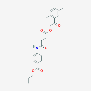 Propyl 4-({4-[2-(2,5-dimethylphenyl)-2-oxoethoxy]-4-oxobutanoyl}amino)benzoate