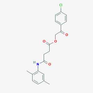 molecular formula C20H20ClNO4 B341218 2-(4-Chlorophenyl)-2-oxoethyl 4-(2,5-dimethylanilino)-4-oxobutanoate 
