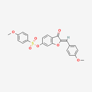 molecular formula C23H18O7S B3412190 (Z)-2-(4-methoxybenzylidene)-3-oxo-2,3-dihydrobenzofuran-6-yl 4-methoxybenzenesulfonate CAS No. 929372-92-9