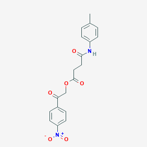 molecular formula C19H18N2O6 B341221 2-(4-Nitrophenyl)-2-oxoethyl 4-[(4-methylphenyl)amino]-4-oxobutanoate 