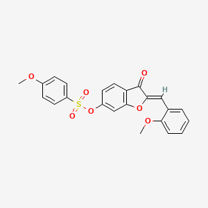 molecular formula C23H18O7S B3412216 (Z)-2-(2-methoxybenzylidene)-3-oxo-2,3-dihydrobenzofuran-6-yl 4-methoxybenzenesulfonate CAS No. 929470-54-2