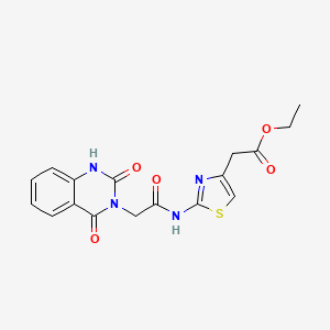 ethyl (2-{[(2-hydroxy-4-oxoquinazolin-3(4H)-yl)acetyl]amino}-1,3-thiazol-4-yl)acetate