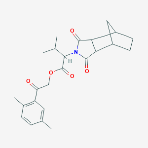 molecular formula C24H29NO5 B341225 2-(2,5-dimethylphenyl)-2-oxoethyl 2-(1,3-dioxooctahydro-2H-4,7-methanoisoindol-2-yl)-3-methylbutanoate 