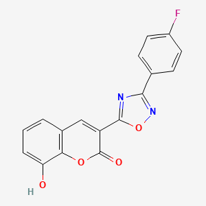 3-[3-(4-fluorophenyl)-1,2,4-oxadiazol-5-yl]-8-hydroxy-2H-chromen-2-one