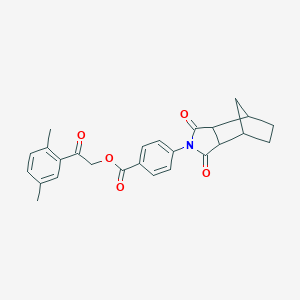 [2-(2,5-Dimethylphenyl)-2-oxoethyl] 4-(3,5-dioxo-4-azatricyclo[5.2.1.02,6]decan-4-yl)benzoate
