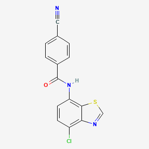 N-(4-chloro-1,3-benzothiazol-7-yl)-4-cyanobenzamide