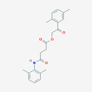 molecular formula C22H25NO4 B341235 2-(2,5-Dimethylphenyl)-2-oxoethyl 4-(2,6-dimethylanilino)-4-oxobutanoate 