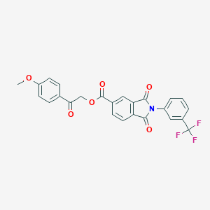 molecular formula C25H16F3NO6 B341238 2-(4-Methoxyphenyl)-2-oxoethyl 1,3-dioxo-2-[3-(trifluoromethyl)phenyl]-5-isoindolinecarboxylate 