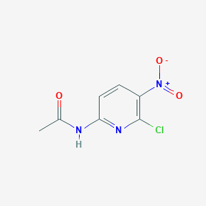 molecular formula C7H6ClN3O3 B034124 Acetamide, N-(6-chloro-5-nitro-2-pyridyl)- CAS No. 110882-70-7