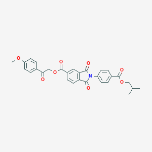 molecular formula C29H25NO8 B341241 2-(4-Methoxyphenyl)-2-oxoethyl 2-[4-(isobutoxycarbonyl)phenyl]-1,3-dioxo-5-isoindolinecarboxylate 