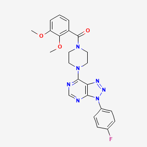 molecular formula C23H22FN7O3 B3412501 (2,3-dimethoxyphenyl)(4-(3-(4-fluorophenyl)-3H-[1,2,3]triazolo[4,5-d]pyrimidin-7-yl)piperazin-1-yl)methanone CAS No. 933012-68-1