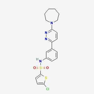 N-{3-[6-(azepan-1-yl)pyridazin-3-yl]phenyl}-5-chlorothiophene-2-sulfonamide