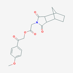 molecular formula C20H21NO6 B341261 2-(4-methoxyphenyl)-2-oxoethyl (1,3-dioxooctahydro-2H-4,7-methanoisoindol-2-yl)acetate 