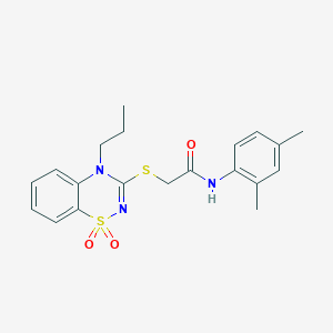 N-(2,4-dimethylphenyl)-2-[(1,1-dioxo-4-propyl-4H-1lambda6,2,4-benzothiadiazin-3-yl)sulfanyl]acetamide