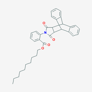 molecular formula C35H37NO4 B341263 Decyl 2-(16,18-dioxo-17-azapentacyclo[6.6.5.0~2,7~.0~9,14~.0~15,19~]nonadeca-2,4,6,9,11,13-hexaen-17-yl)benzoate (non-preferred name) 