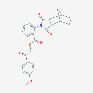 molecular formula C25H23NO6 B341265 2-(4-methoxyphenyl)-2-oxoethyl 2-(1,3-dioxooctahydro-2H-4,7-methanoisoindol-2-yl)benzoate 