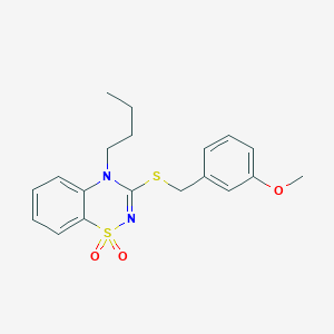 4-butyl-3-((3-methoxybenzyl)thio)-4H-benzo[e][1,2,4]thiadiazine 1,1-dioxide