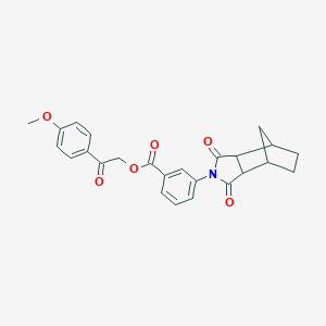 molecular formula C25H23NO6 B341272 2-(4-methoxyphenyl)-2-oxoethyl 3-(1,3-dioxooctahydro-2H-4,7-methanoisoindol-2-yl)benzoate 