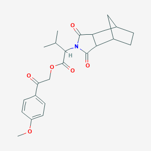 2-(4-methoxyphenyl)-2-oxoethyl 2-(1,3-dioxooctahydro-2H-4,7-methanoisoindol-2-yl)-3-methylbutanoate