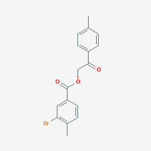 molecular formula C17H15BrO3 B341279 2-(4-Methylphenyl)-2-oxoethyl 3-bromo-4-methylbenzoate 