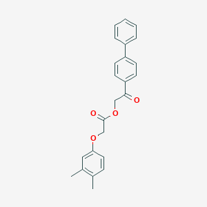 molecular formula C24H22O4 B341286 2-(Biphenyl-4-yl)-2-oxoethyl (3,4-dimethylphenoxy)acetate 