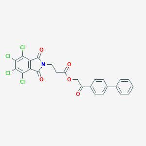 molecular formula C25H15Cl4NO5 B341288 2-(biphenyl-4-yl)-2-oxoethyl 3-(4,5,6,7-tetrachloro-1,3-dioxo-1,3-dihydro-2H-isoindol-2-yl)propanoate 