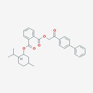 molecular formula C32H34O5 B341290 2-(1,1'-Biphenyl-4-yl)-2-oxoethyl 2-isopropyl-5-methylcyclohexyl phthalate 