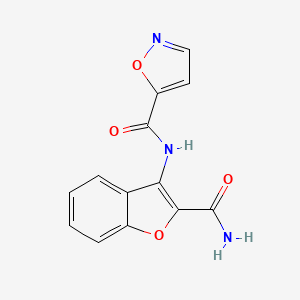 molecular formula C13H9N3O4 B3412908 N-(2-carbamoylbenzofuran-3-yl)isoxazole-5-carboxamide CAS No. 941869-03-0