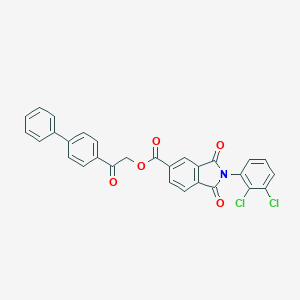 molecular formula C29H17Cl2NO5 B341291 2-[1,1'-Biphenyl]-4-yl-2-oxoethyl 2-(2,3-dichlorophenyl)-1,3-dioxo-5-isoindolinecarboxylate 