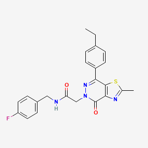 molecular formula C23H21FN4O2S B3412913 2-(7-(4-ethylphenyl)-2-methyl-4-oxothiazolo[4,5-d]pyridazin-5(4H)-yl)-N-(4-fluorobenzyl)acetamide CAS No. 941880-97-3