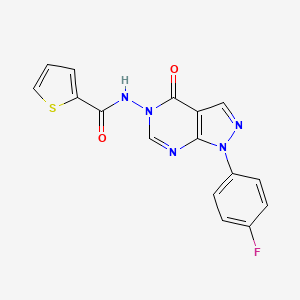 molecular formula C16H10FN5O2S B3412921 N-(1-(4-fluorophenyl)-4-oxo-1H-pyrazolo[3,4-d]pyrimidin-5(4H)-yl)thiophene-2-carboxamide CAS No. 941882-95-7