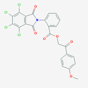 molecular formula C24H13Cl4NO6 B341294 2-(4-methoxyphenyl)-2-oxoethyl 2-(4,5,6,7-tetrachloro-1,3-dioxo-1,3-dihydro-2H-isoindol-2-yl)benzoate 