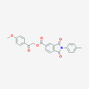molecular formula C25H19NO6 B341298 2-(4-Methoxyphenyl)-2-oxoethyl 2-(4-methylphenyl)-1,3-dioxo-5-isoindolinecarboxylate 