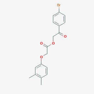 molecular formula C18H17BrO4 B341302 2-(4-Bromophenyl)-2-oxoethyl (3,4-dimethylphenoxy)acetate 
