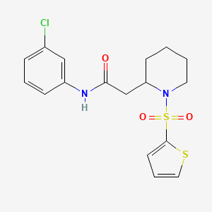 N-(3-chlorophenyl)-2-[1-(thiophene-2-sulfonyl)piperidin-2-yl]acetamide