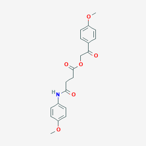 molecular formula C20H21NO6 B341308 2-(4-Methoxyphenyl)-2-oxoethyl 4-[(4-methoxyphenyl)amino]-4-oxobutanoate 