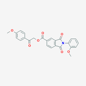 molecular formula C25H19NO7 B341309 2-(4-Methoxyphenyl)-2-oxoethyl 2-(2-methoxyphenyl)-1,3-dioxo-5-isoindolinecarboxylate 