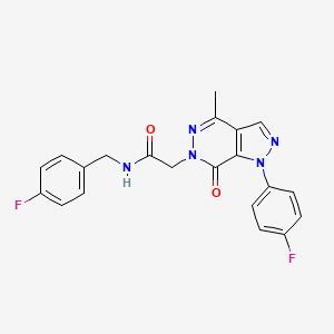 molecular formula C21H17F2N5O2 B3413094 N-(4-fluorobenzyl)-2-(1-(4-fluorophenyl)-4-methyl-7-oxo-1H-pyrazolo[3,4-d]pyridazin-6(7H)-yl)acetamide CAS No. 941973-10-0