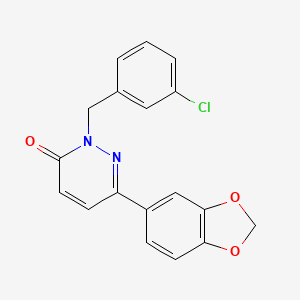 6-(benzo[d][1,3]dioxol-5-yl)-2-(3-chlorobenzyl)pyridazin-3(2H)-one