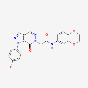 N-(2,3-dihydrobenzo[b][1,4]dioxin-6-yl)-2-(1-(4-fluorophenyl)-4-methyl-7-oxo-1H-pyrazolo[3,4-d]pyridazin-6(7H)-yl)acetamide