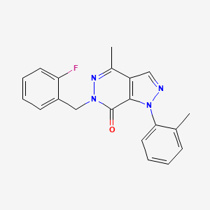 molecular formula C20H17FN4O B3413154 6-(2-fluorobenzyl)-4-methyl-1-(o-tolyl)-1H-pyrazolo[3,4-d]pyridazin-7(6H)-one CAS No. 942009-24-7