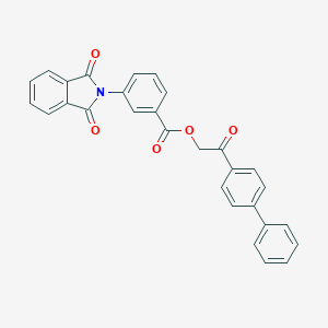 molecular formula C29H19NO5 B341316 2-(biphenyl-4-yl)-2-oxoethyl 3-(1,3-dioxo-1,3-dihydro-2H-isoindol-2-yl)benzoate 