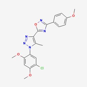 5-[1-(5-chloro-2,4-dimethoxyphenyl)-5-methyl-1H-1,2,3-triazol-4-yl]-3-(4-methoxyphenyl)-1,2,4-oxadiazole